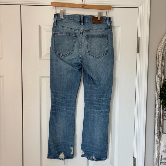 Madewell Womens Cali Demi-Boot Jeans in Bess Wash Button Front Edition 27 - Picture 12 of 14